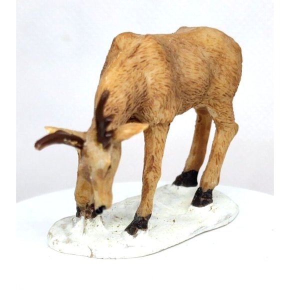 Vintage Lemax White Tail Buck Deer in snow Figurine 1999 IMP Shelf Sitter Home D - Picture 2 of 12